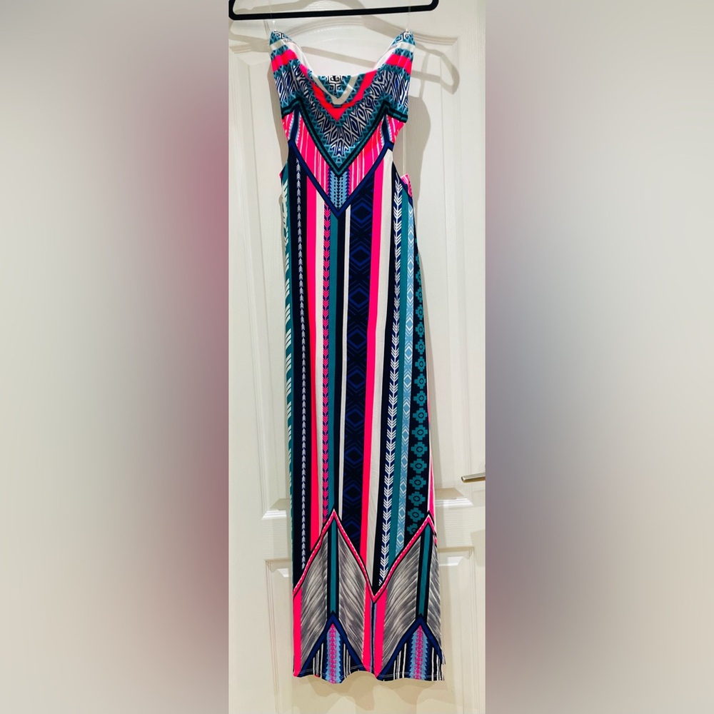 Aztec Print Maxi Dress